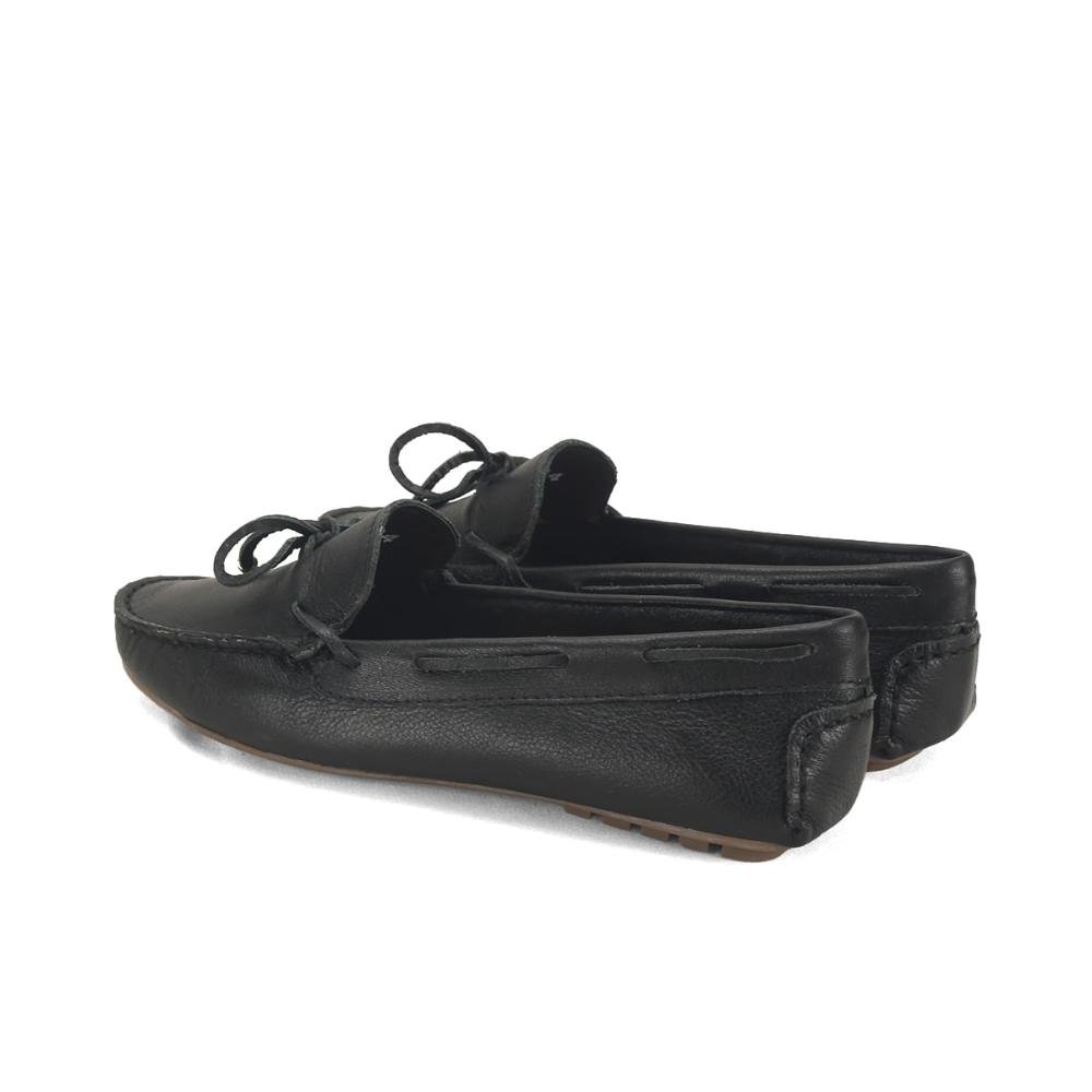 Mocassim clássico em couro preto Preto 3