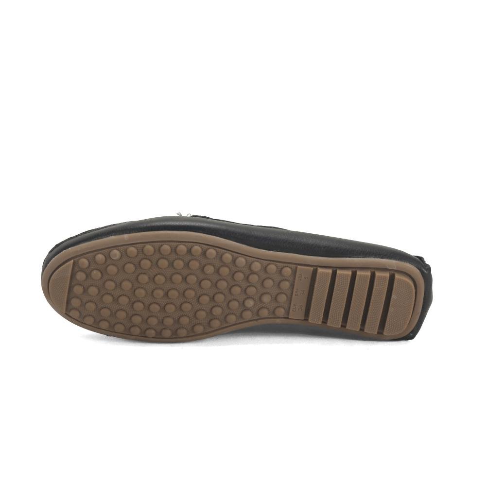 Mocassim clássico em couro preto Preto 5