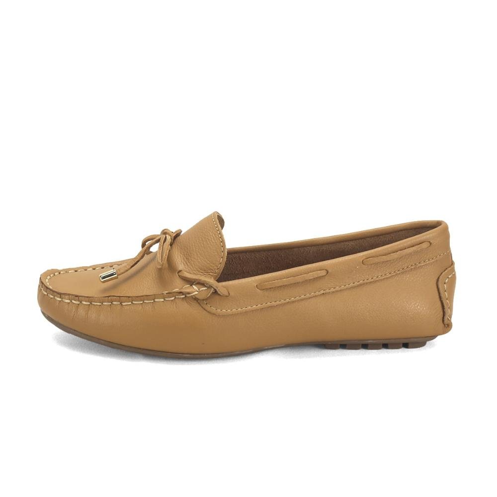 Mocassim clássico em couro caramelo Marrom 4