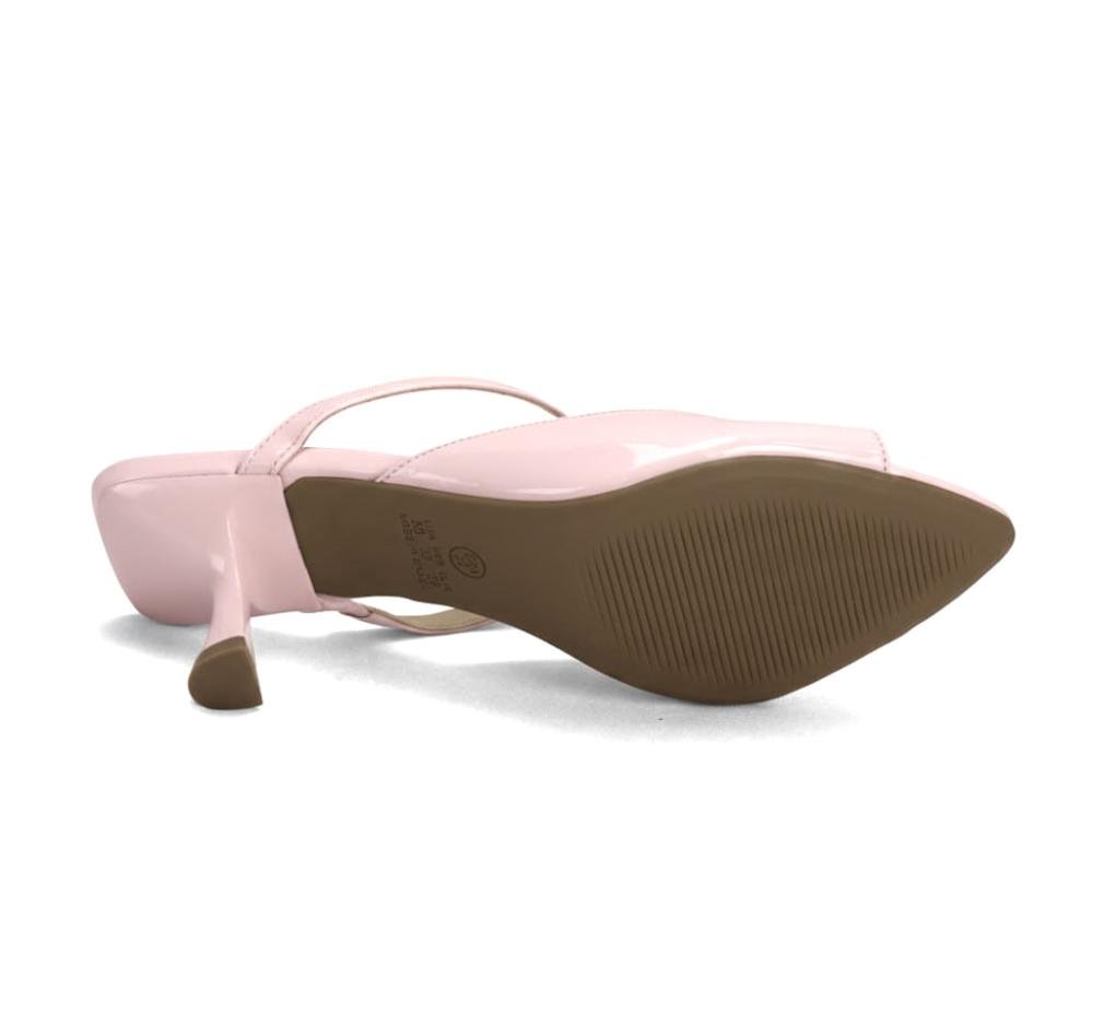Mule aberto em verniz rosa bebê Rosa 5