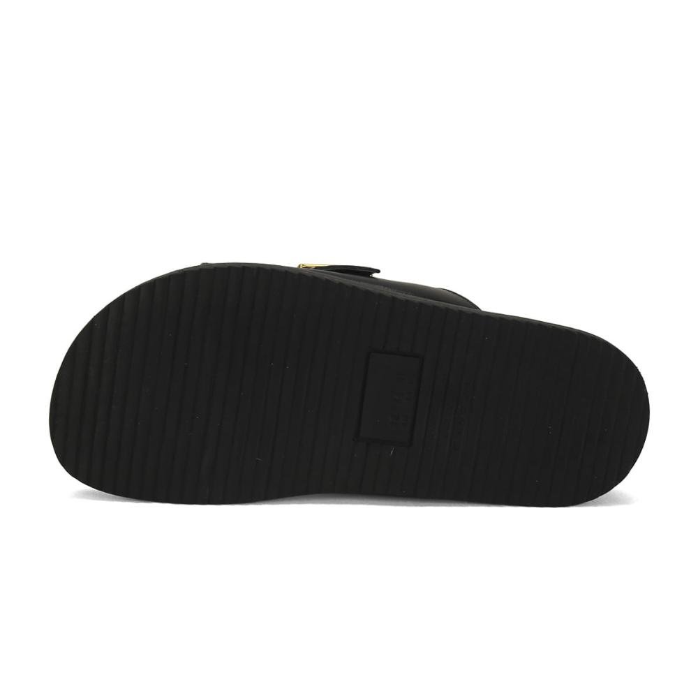 Papete confort fivela dourada preta Preto 5