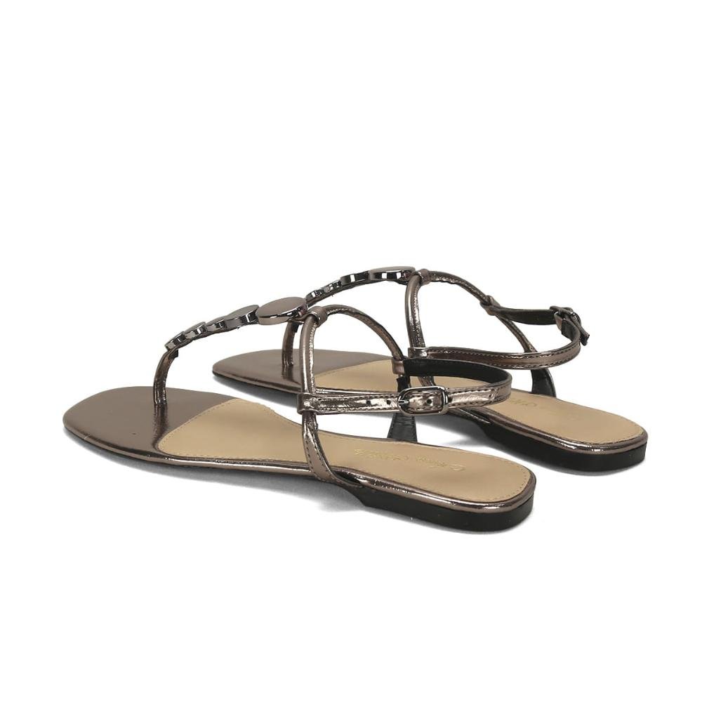 Rasteira metalizada texturizada onix Preto 3