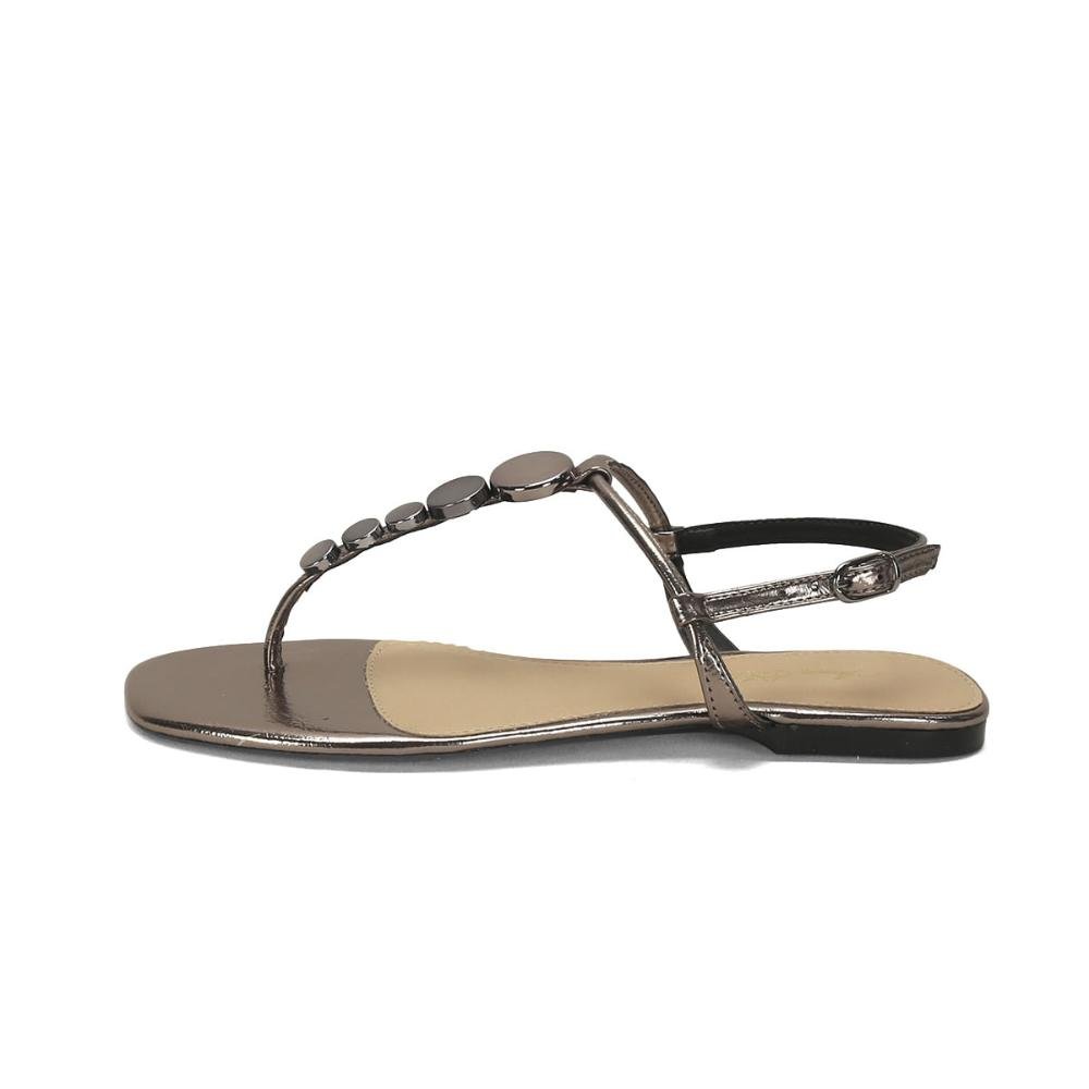 Rasteira metalizada texturizada onix Preto 4