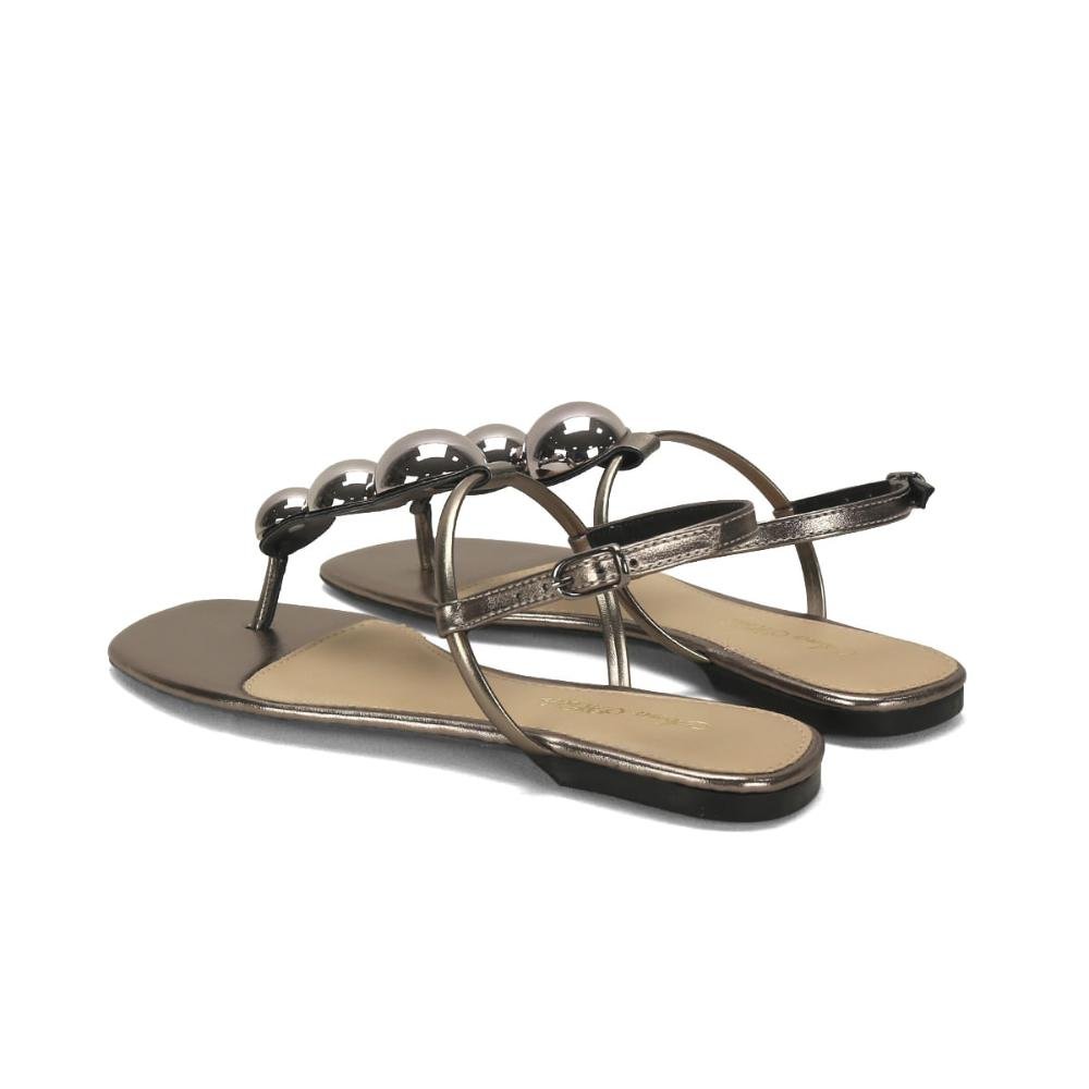 Rasteira metalizada bolas onix Preto 3