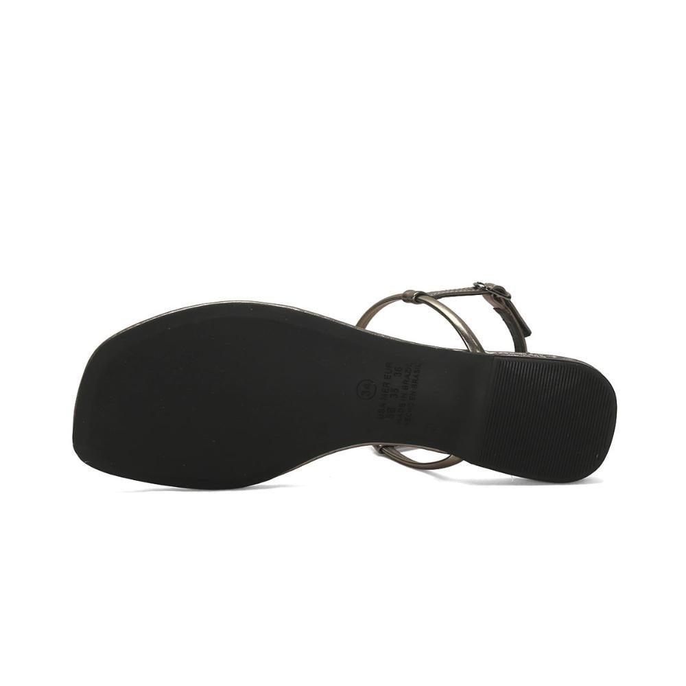 Rasteira metalizada bolas onix Preto 5