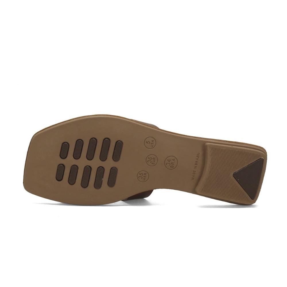 Rasteira metal orgânico café Marrom 5