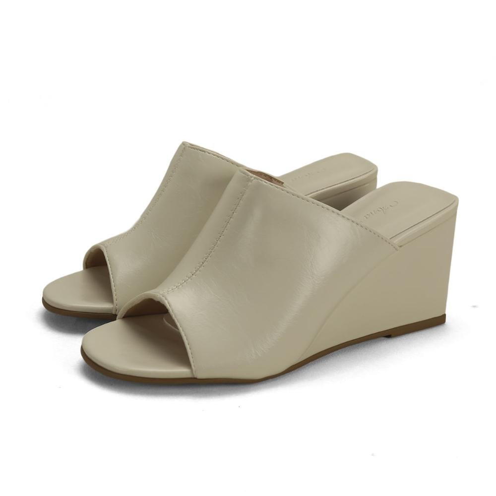Tamanco anabela off white Off White 2