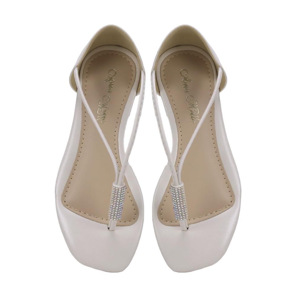 Rasteira napa off white Branco 2