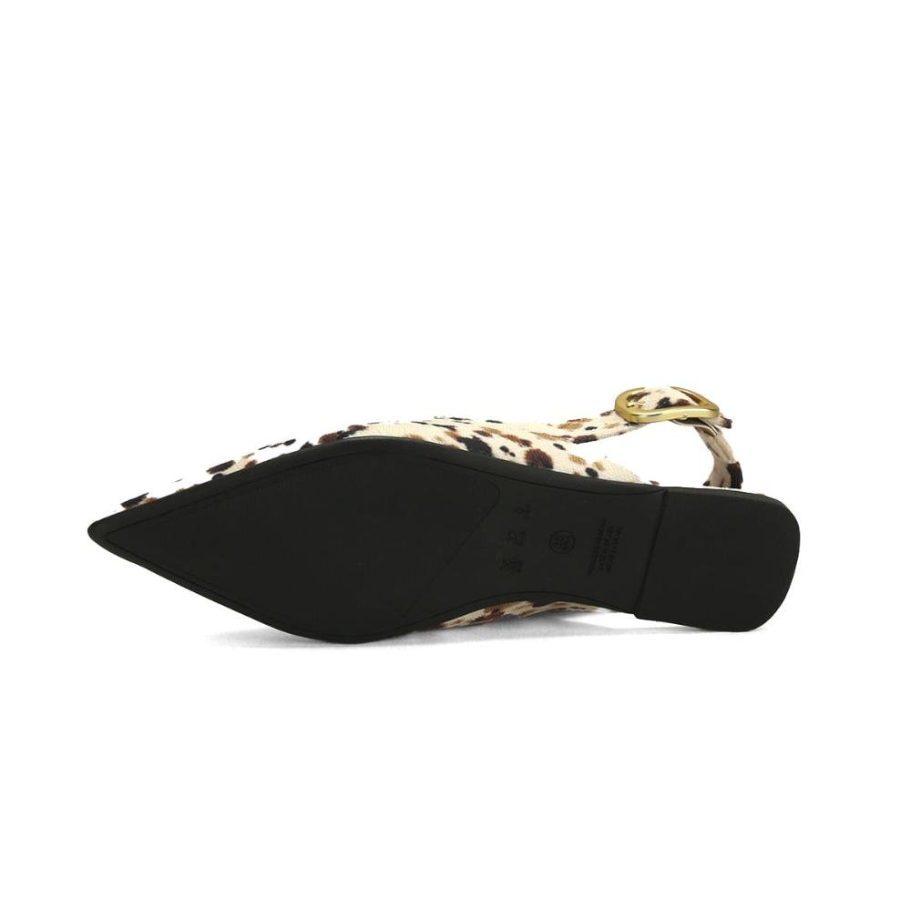 Sapatilha Slingback de Nobuck Oncinha Ana Mello Branco 5