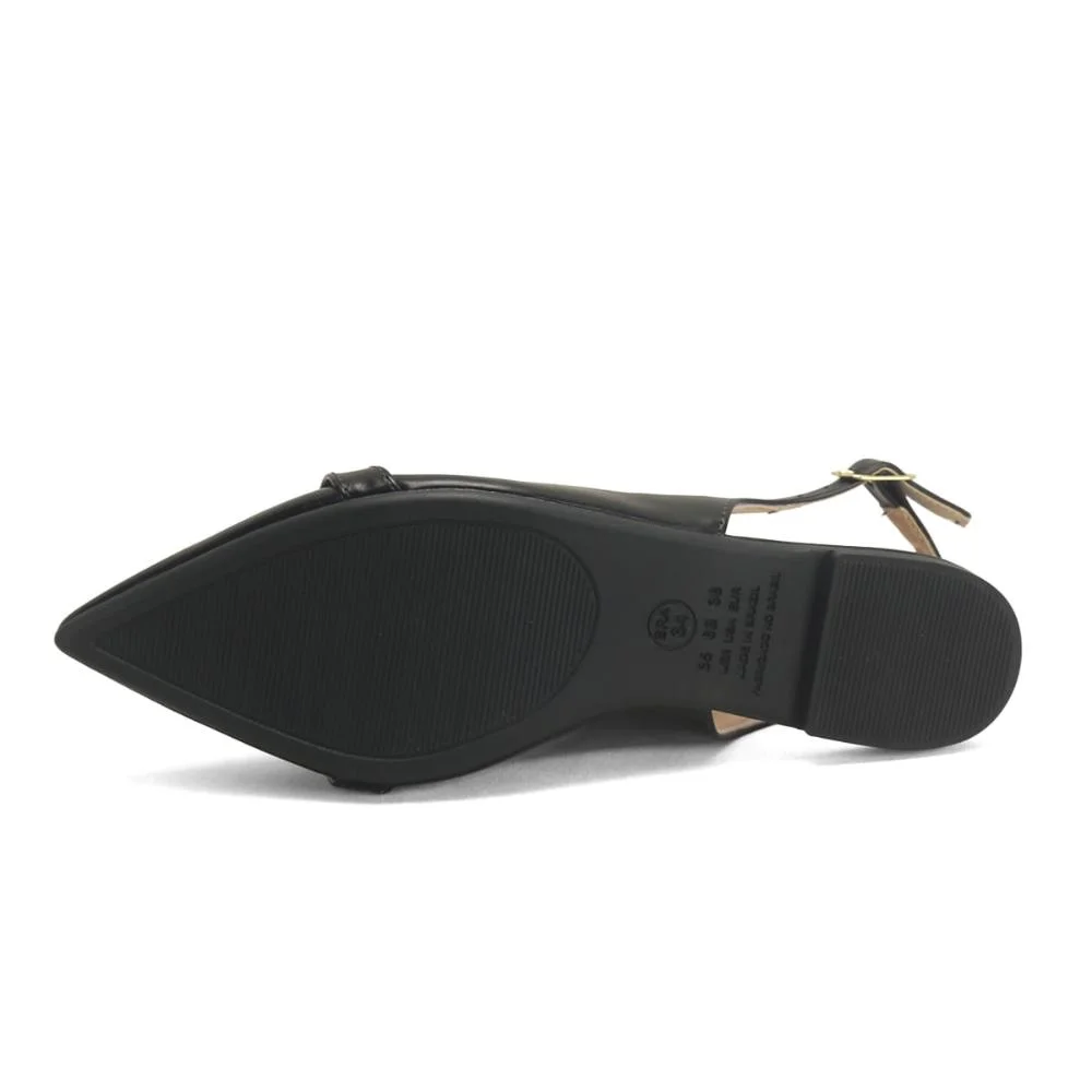 Sapatilha Slingback de Napa Bico Redondo Ana Mello Preto 5