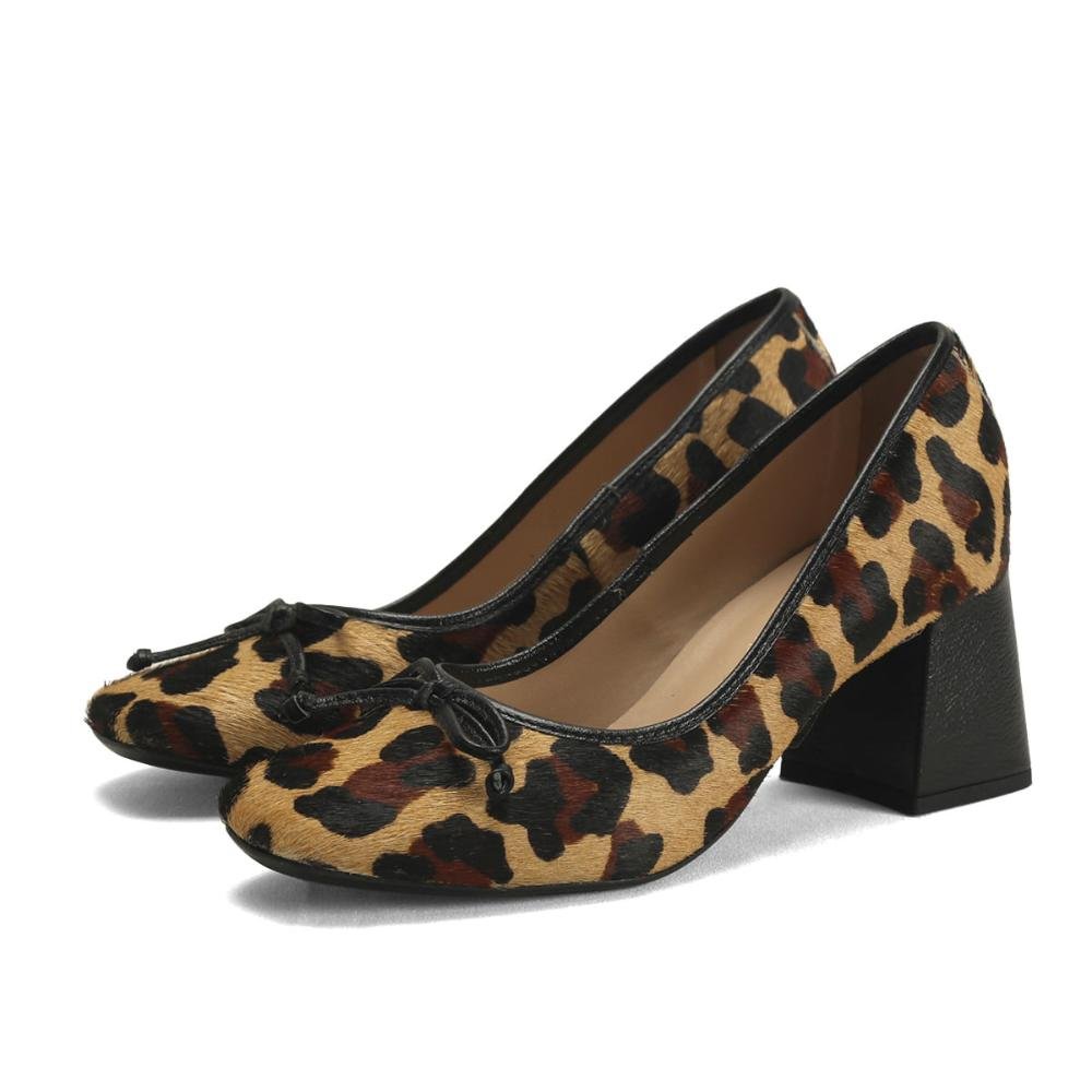 Sapato Boneca de Couro com Pelo Oncinha Ana Mello Animal Print 2