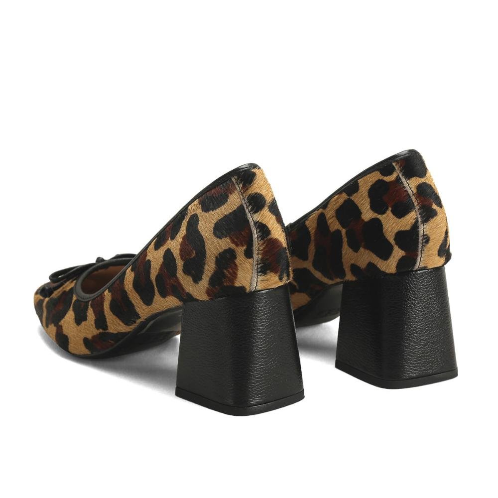 Sapato Boneca de Couro com Pelo Oncinha Ana Mello Animal Print 3