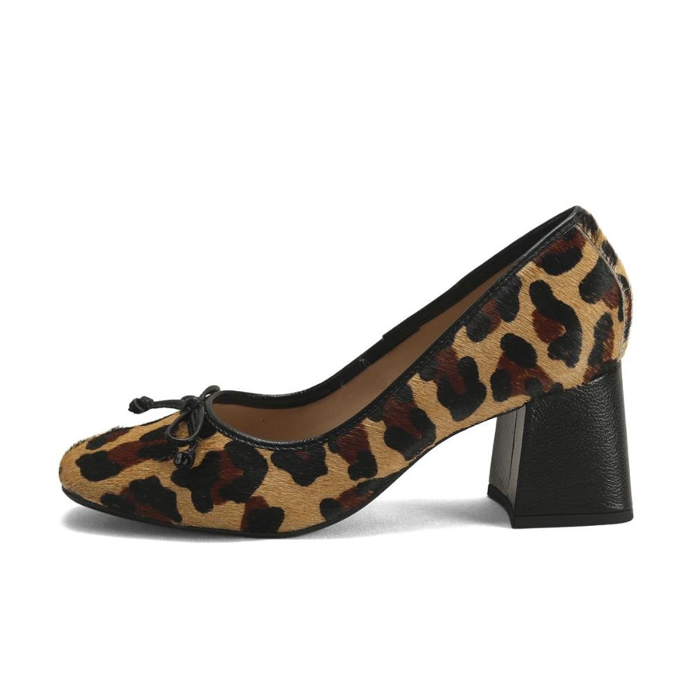 Sapato Boneca de Couro com Pelo Oncinha Ana Mello Animal Print 4