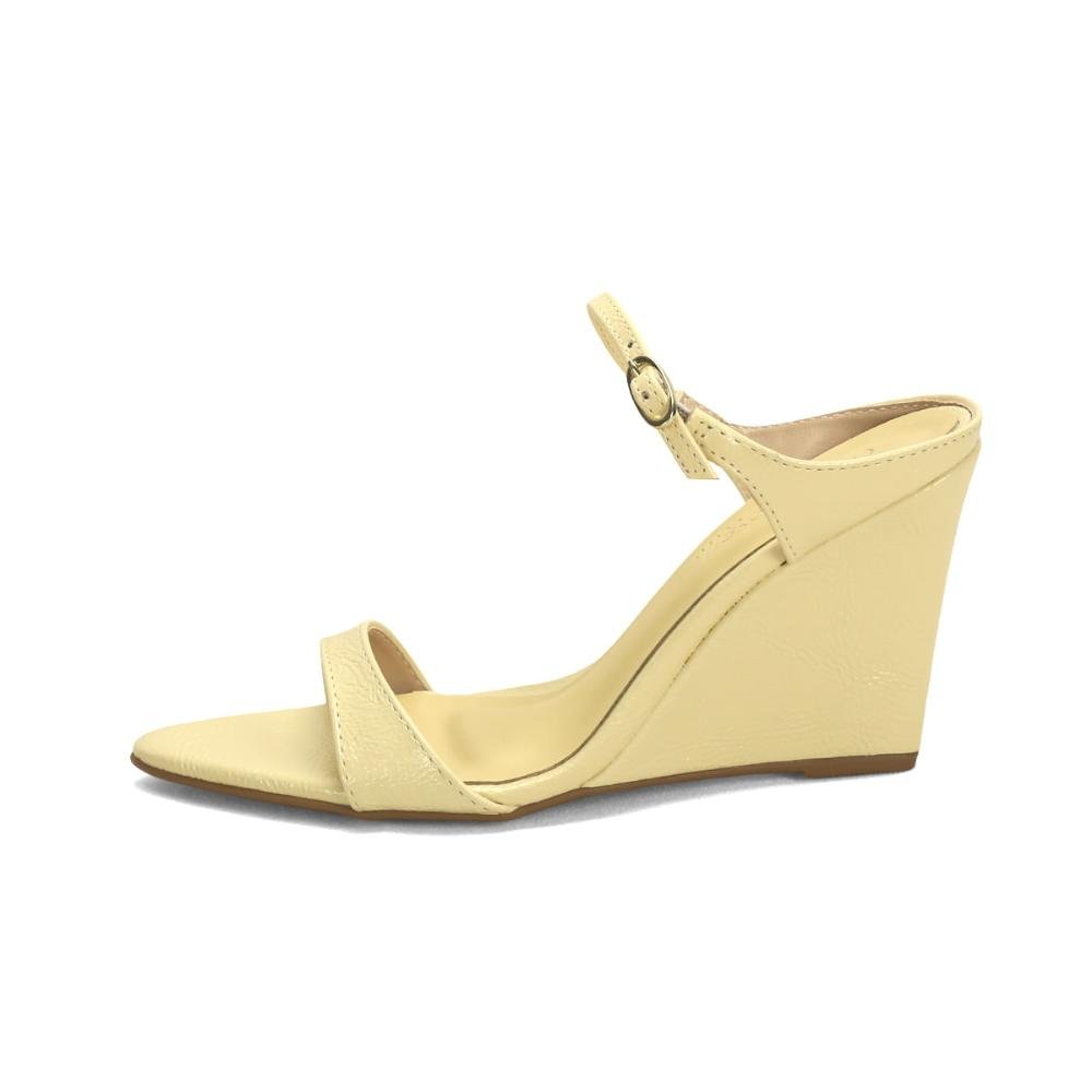 Sandália bico folha anabelada verniz molhado amarelo bebê Amarelo 4