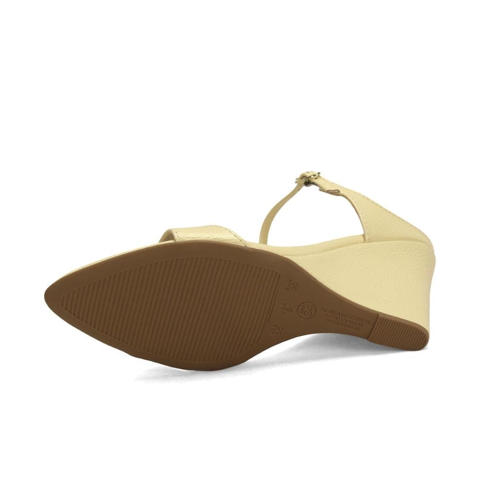 Sandália bico folha anabelada verniz molhado amarelo bebê Amarelo 5