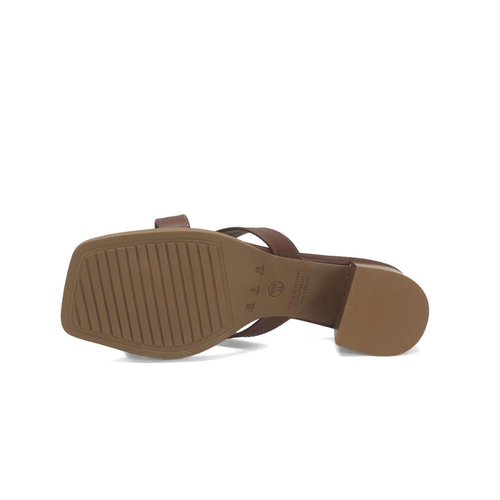 Sandália salto bloco dedinho café Marrom 4