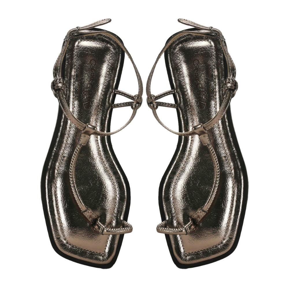 Rasteira de dedinho metalizada ônix Dourado 2