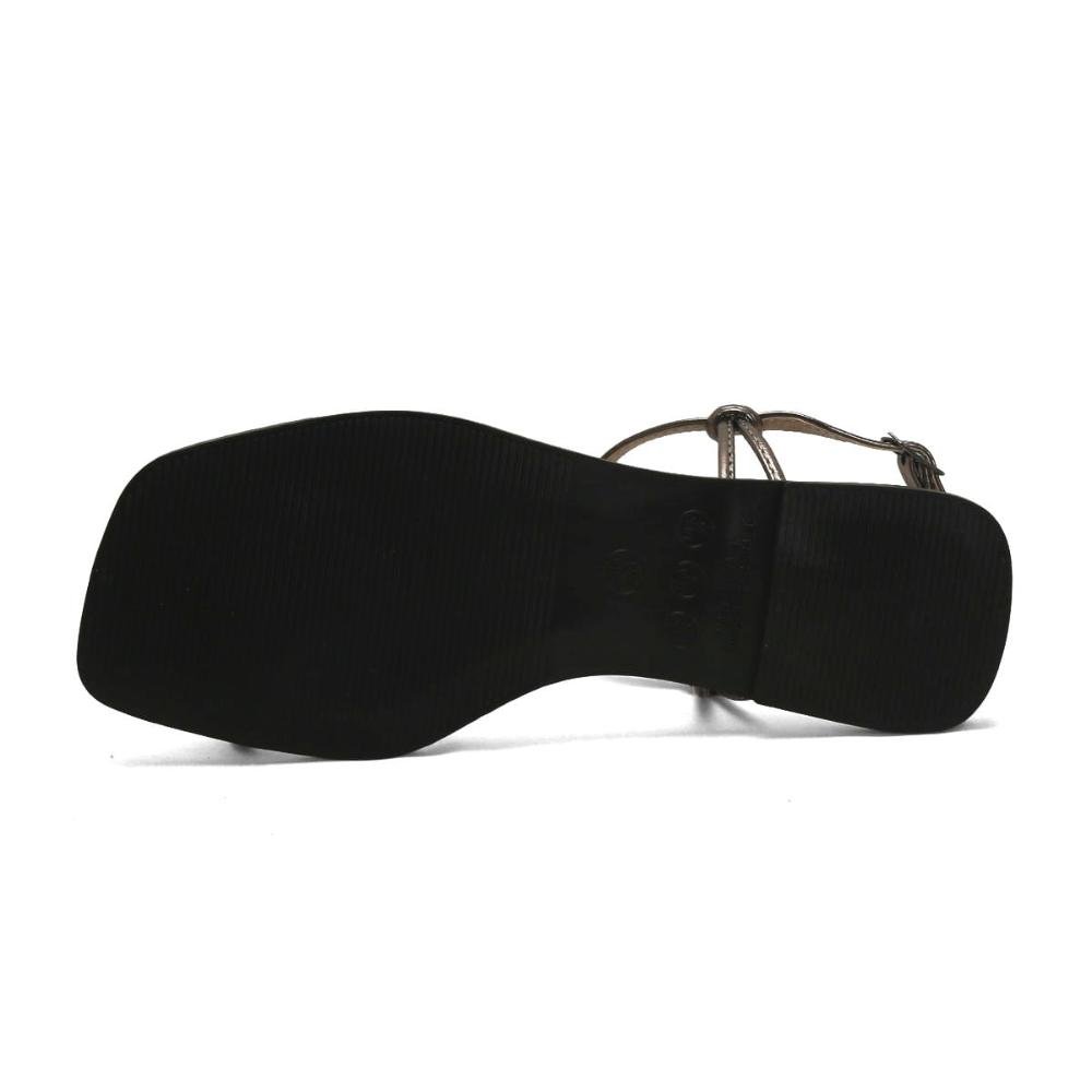 Rasteira de dedinho metalizada ônix Dourado 5