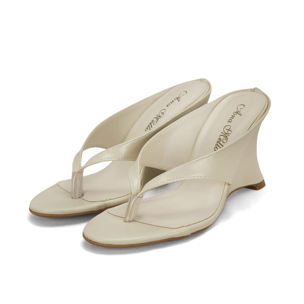 Sandália anabelada off white Branco 2