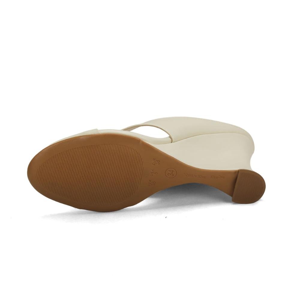 Sandália anabelada off white Branco 3