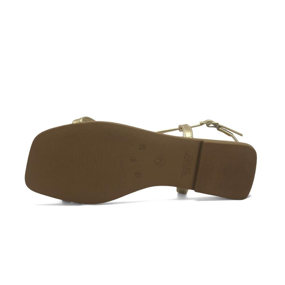 Rasteira anel de dedo pedraria ouro light Dourado 5