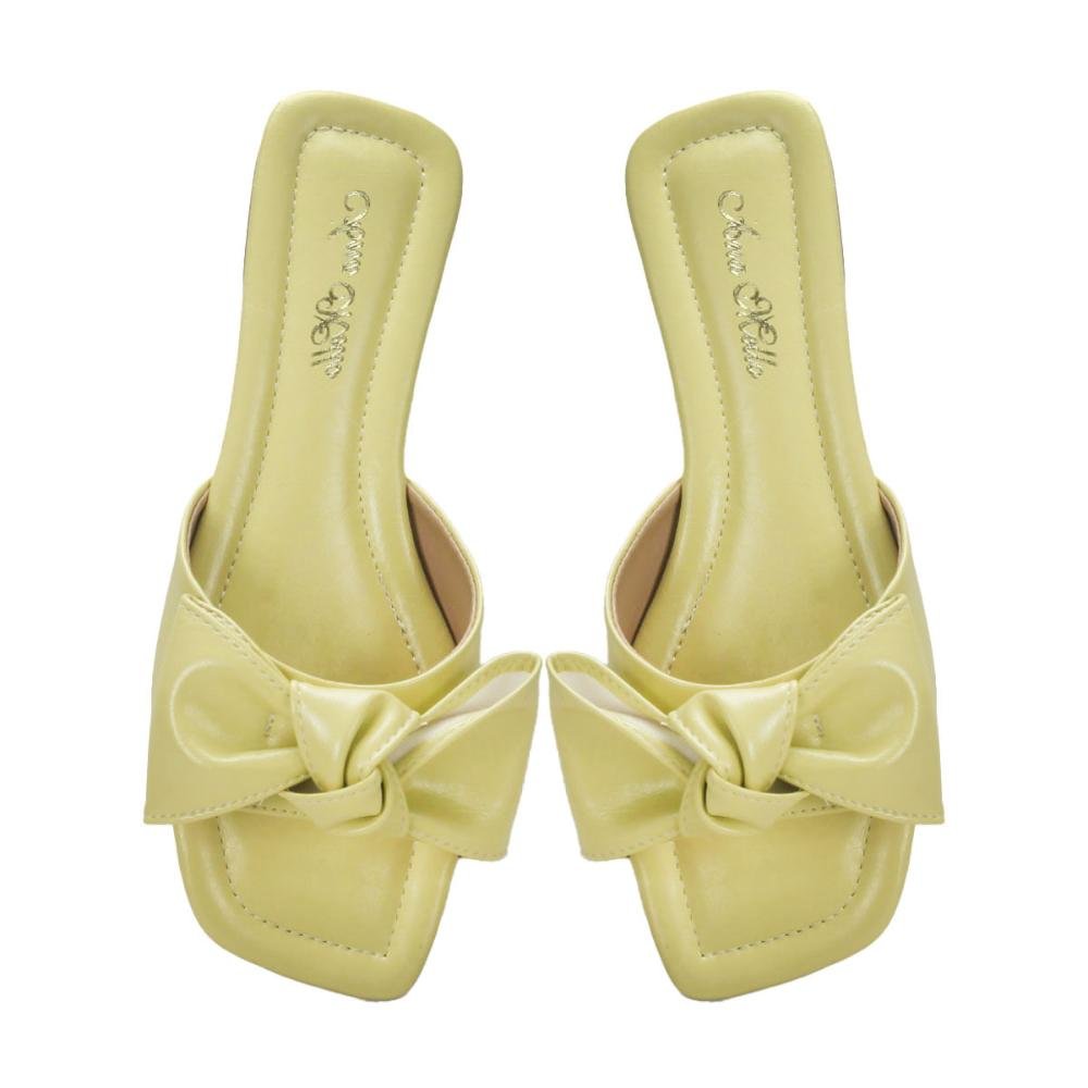 Rasteira com laço amarela Amarelo 2