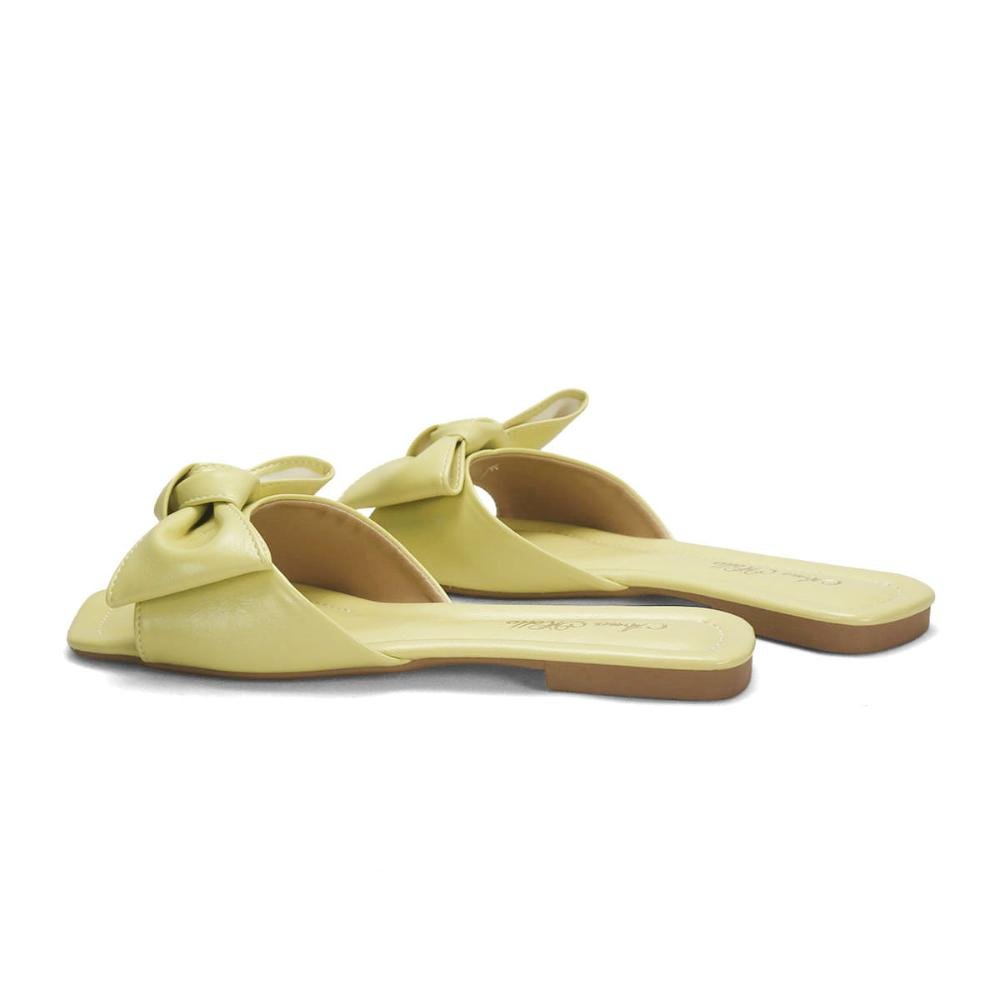 Rasteira com laço amarela Amarelo 3