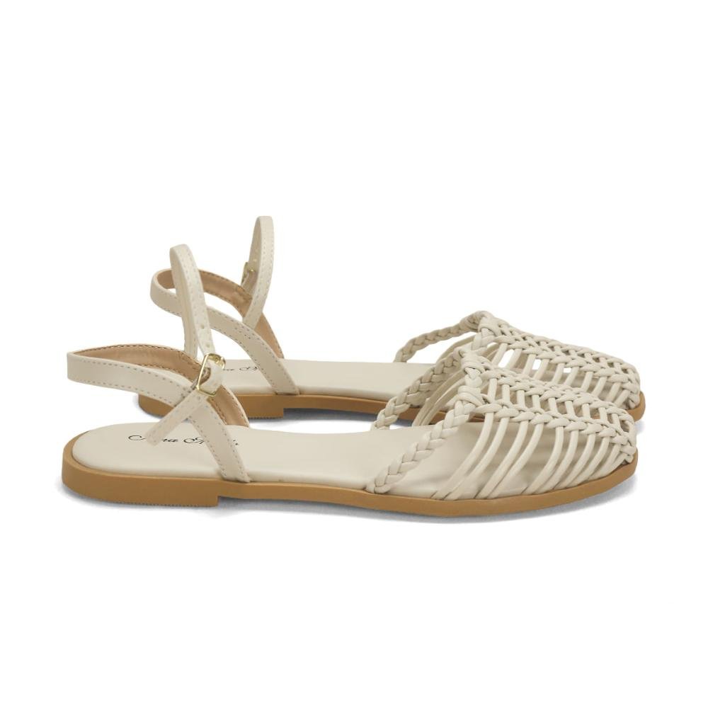 Sandália macramê off white