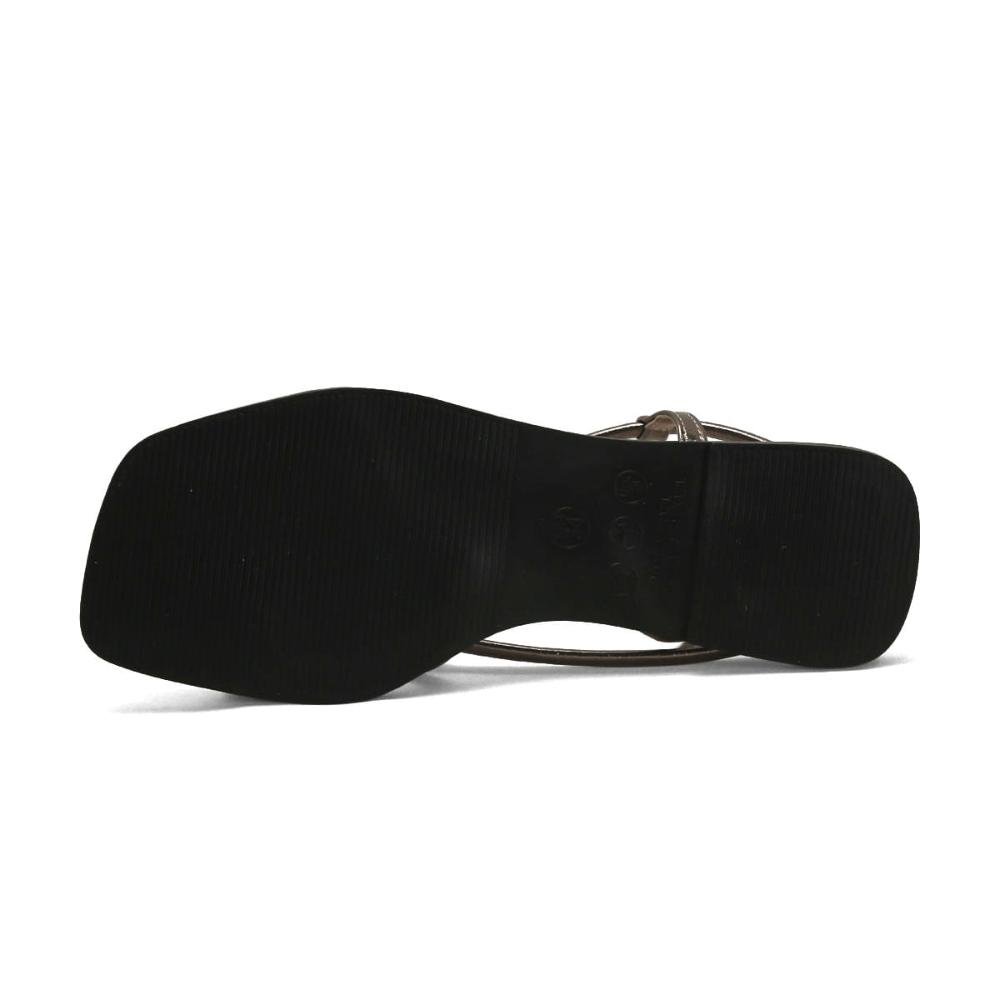 Rasteira sandália tiras metalizadas ônix Ônix 5