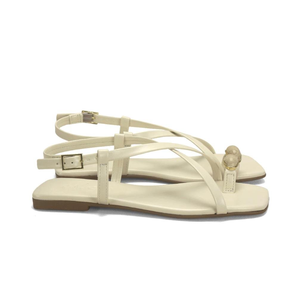 Rasteira anel de dedo off white