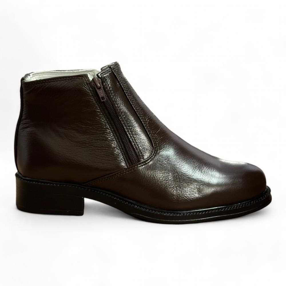 Bota Social Farinelli Masculina em Couro Marrom 1