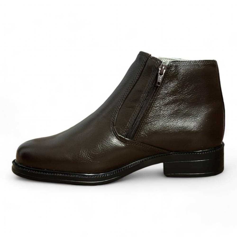 Bota Social Farinelli Masculina em Couro Marrom 3
