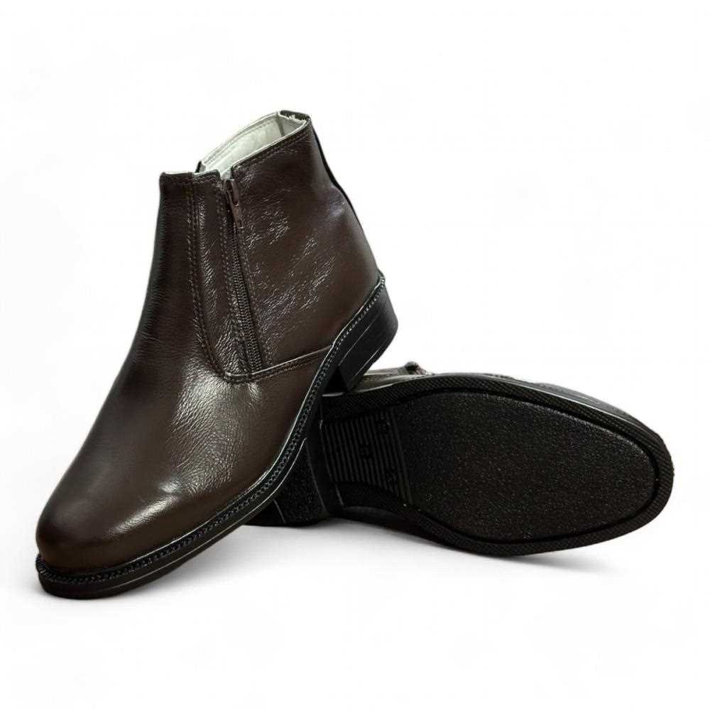 Bota Social Farinelli Masculina em Couro Marrom 7