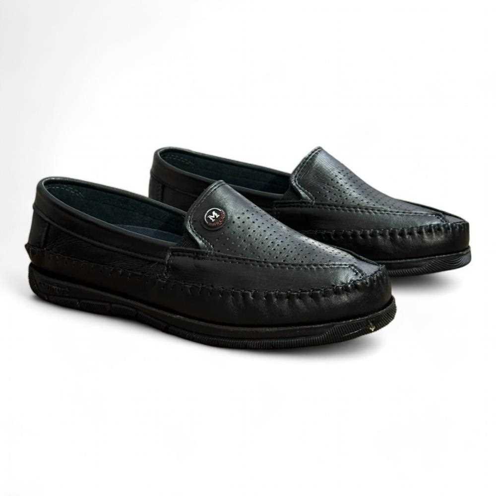 Mocassim Marconi Masculino em Couro Preto 3
