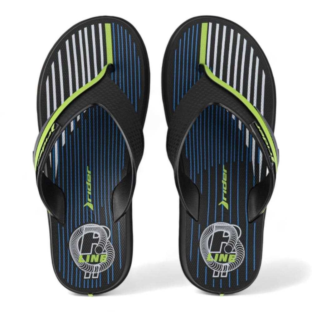 Chinelo Rider R Line II Masculino 11526 Preto/Azul 1
