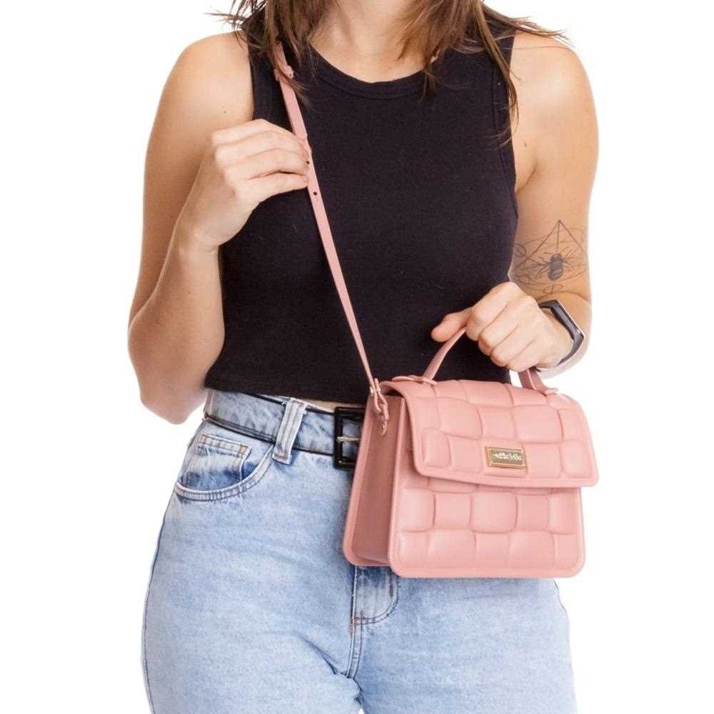 Bolsa petite jolie feminina preto pj10410 Rosa 5