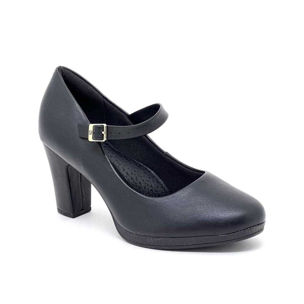 Sapato piccadilly feminino salto preto 130211 Preto 3