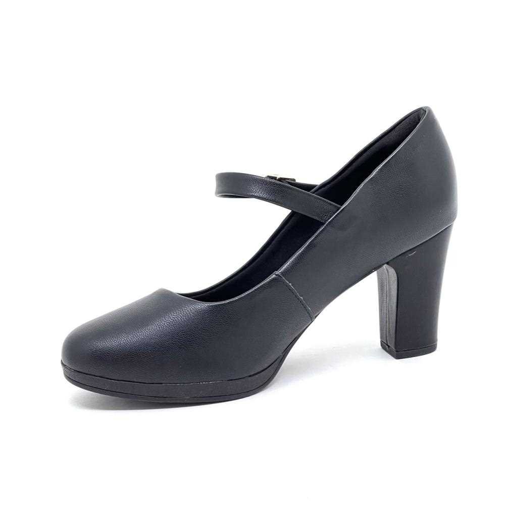 Sapato piccadilly feminino salto preto 130211 Preto 4