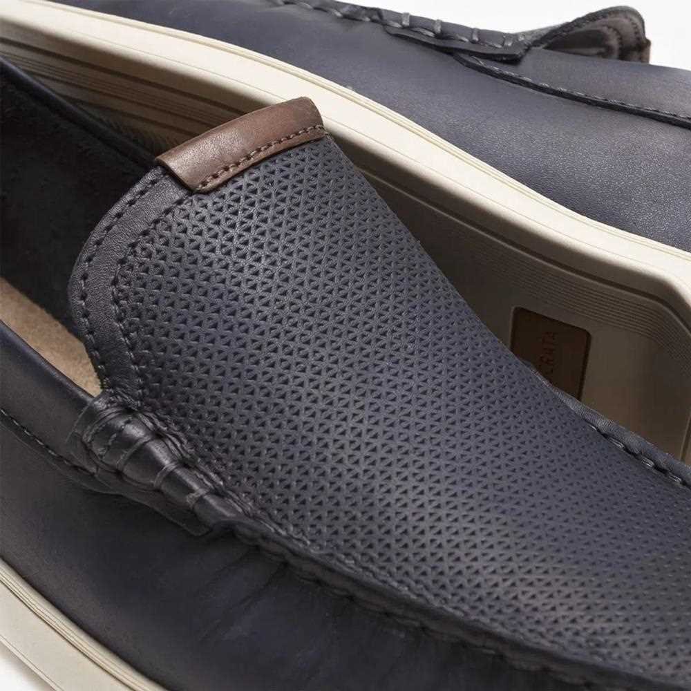 Mocassim democrata masculino em couro 226201 Azul 4