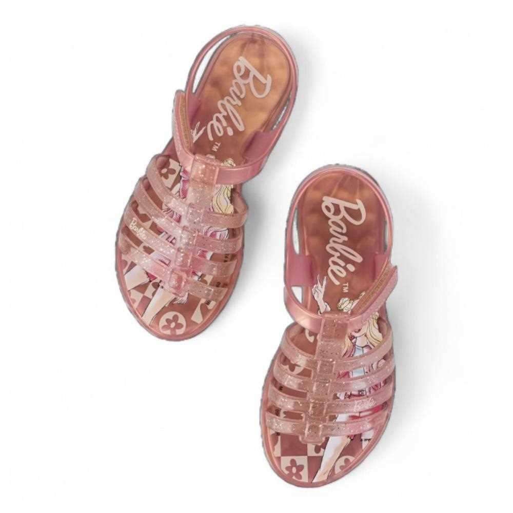 Sandália Infantil Rosa Barbie Ice Cream Flox Grendene Kids Rosa Perolado/Glitter 4