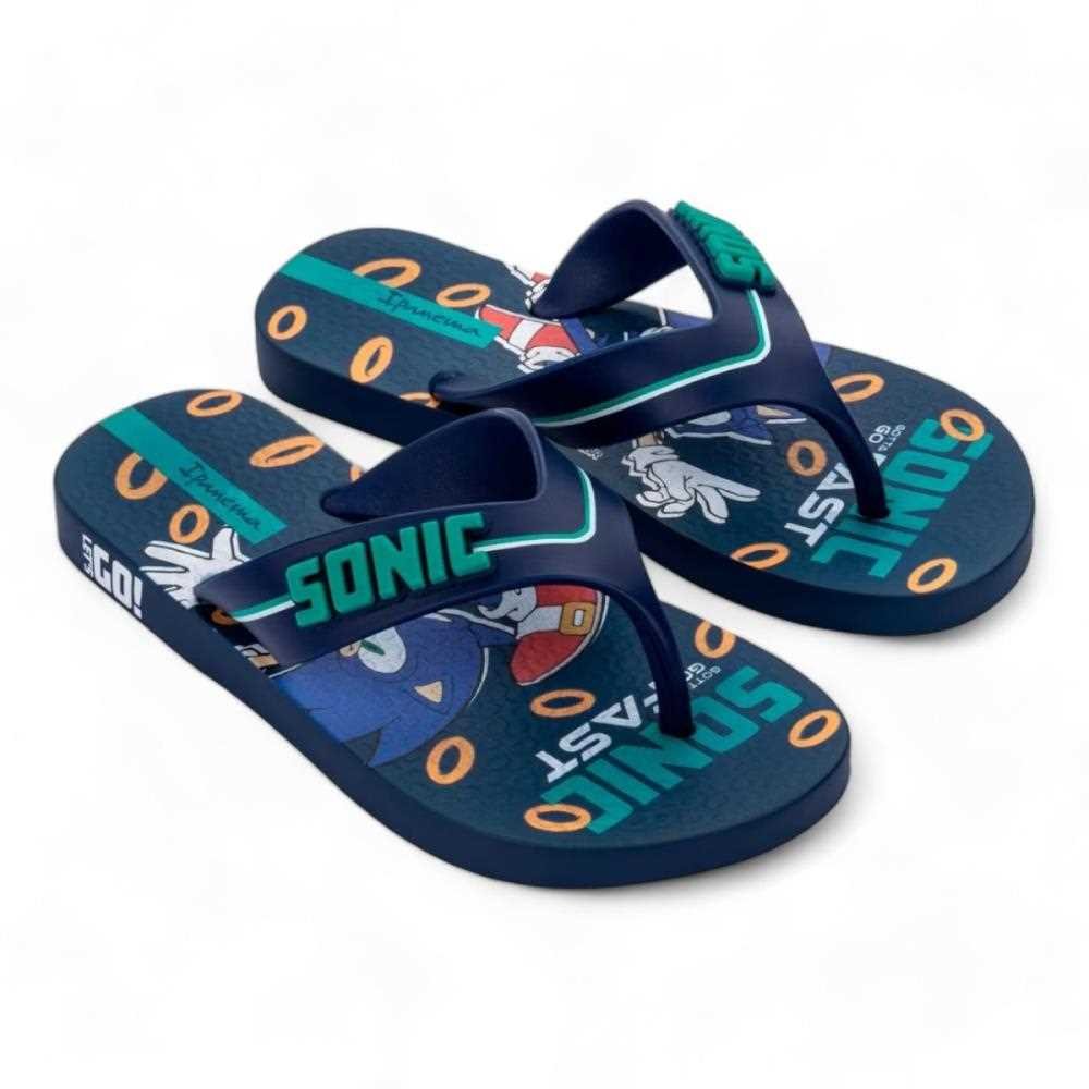 Chinelo ipanema sonic game infantil Azul/Verde 2