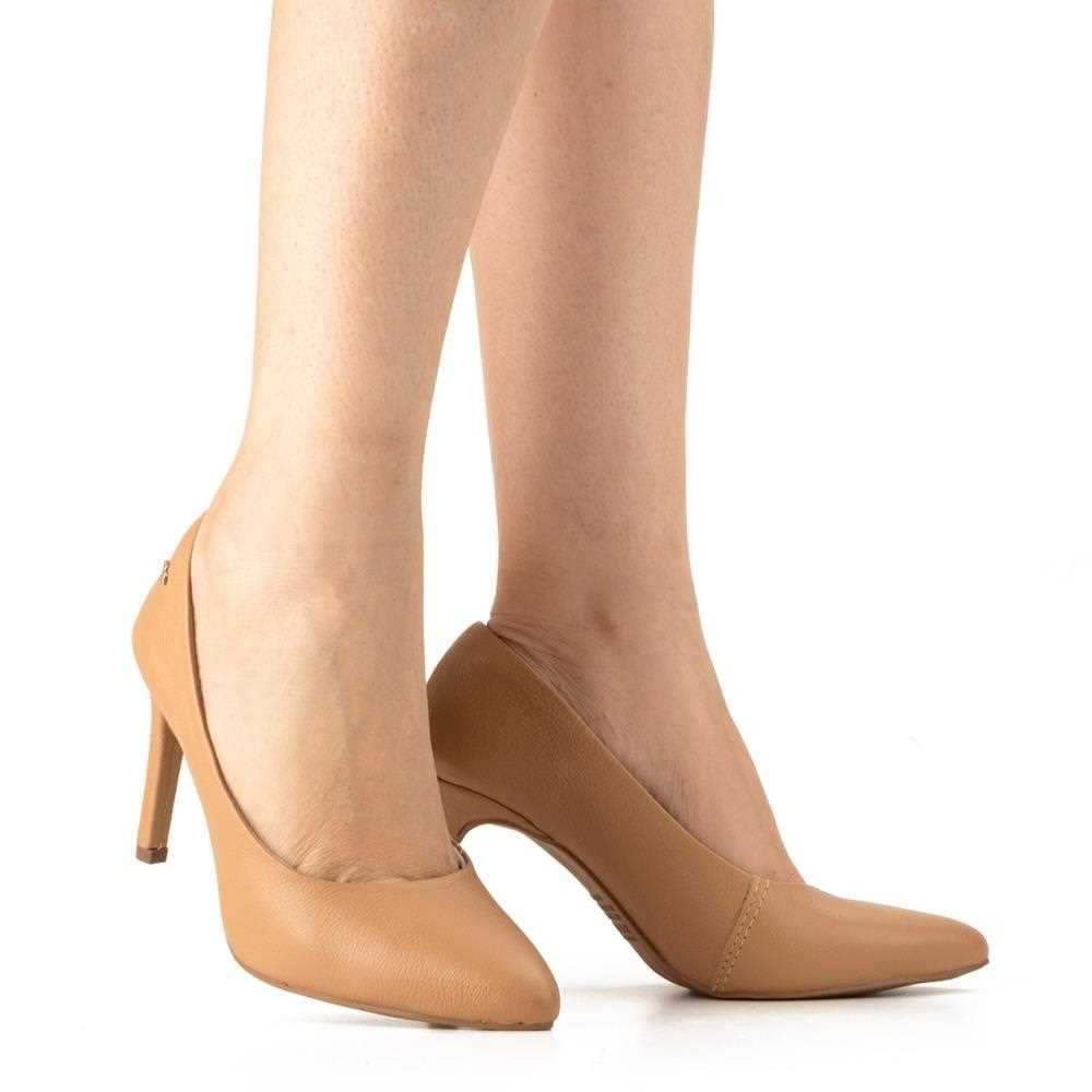 Sapato Scarpin Dakota Feminino Couro G5051 Bege 3
