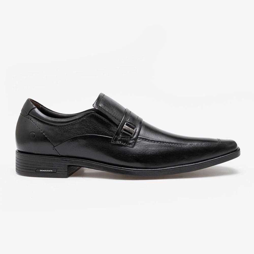 Sapato social democrata masculino em couro 250102 Preto 1