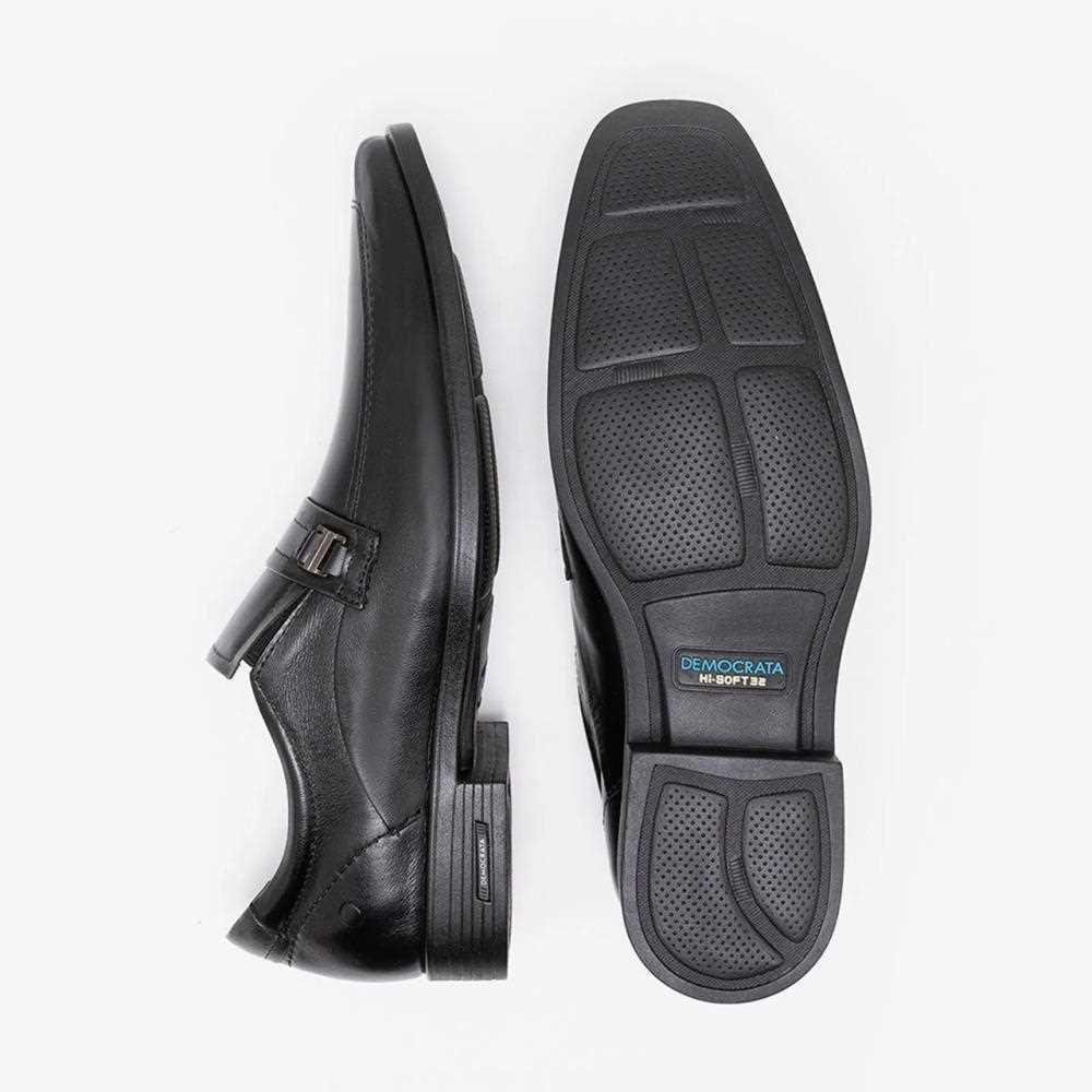 Sapato social democrata masculino em couro 250102 Preto 3