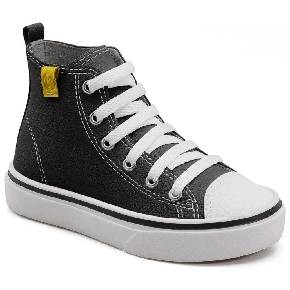 Tênis klin cano alto infantil 260.030 Preto 2