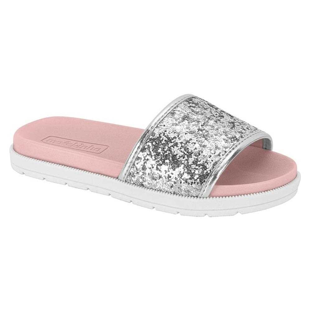 Chinelo slide molekinha infantil 2352.100 Prata 2