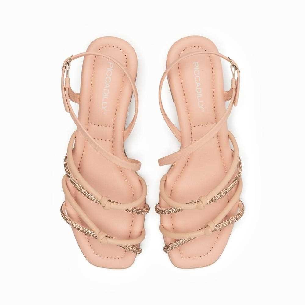 Sandália Piccadilly Salto Baixo Feminina 475003 Rosa 5