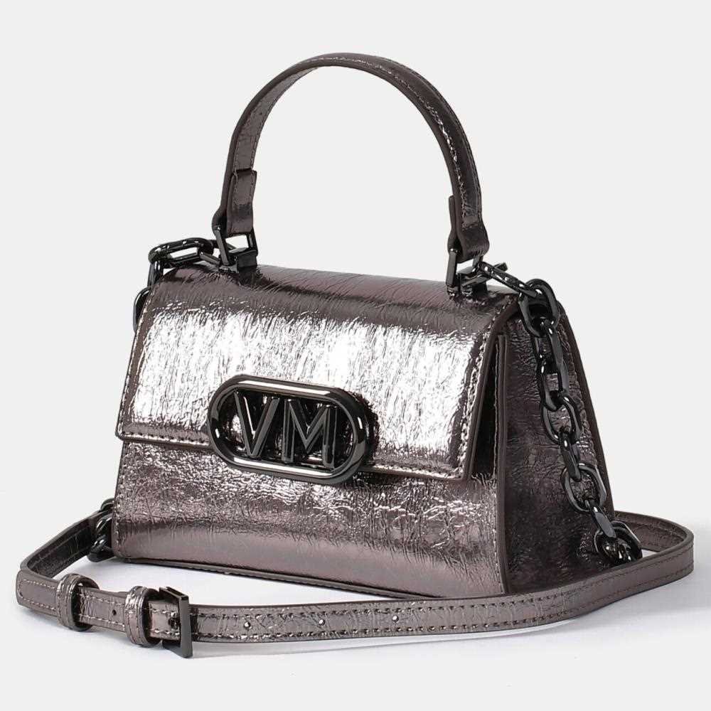 Bolsa Via Marte Tiracolo Pequena Feminina Prata 2
