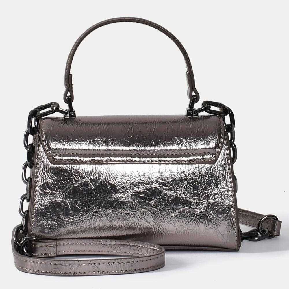 Bolsa Via Marte Tiracolo Pequena Feminina Prata 3
