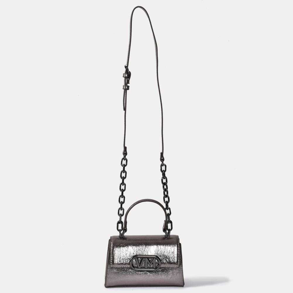 Bolsa Via Marte Tiracolo Pequena Feminina Prata 4